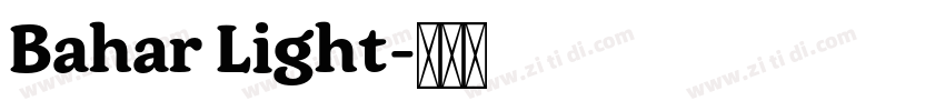 Bahar Light字体转换